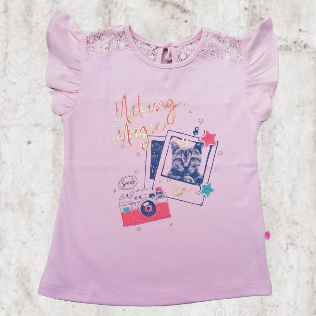 Polo Manga Corta con Diseño Niña