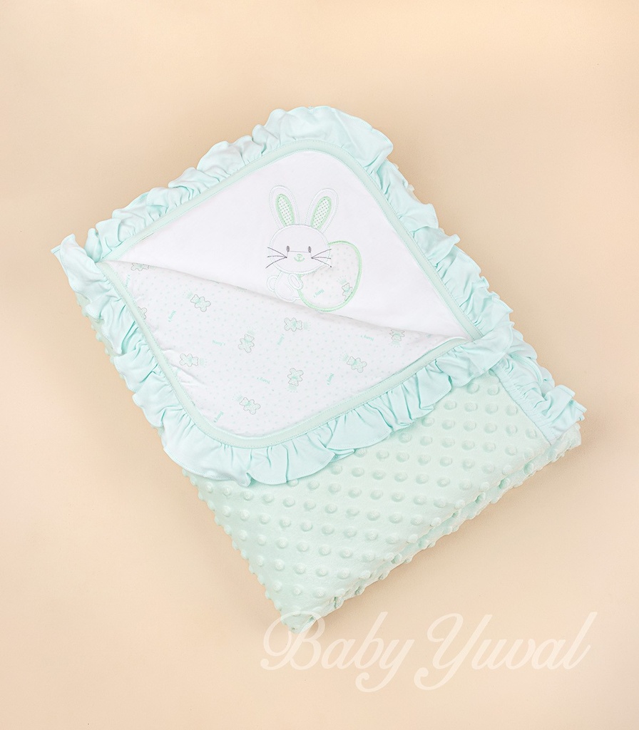 Colcha Plush con Forro de Algodón Dream | Verde Agua