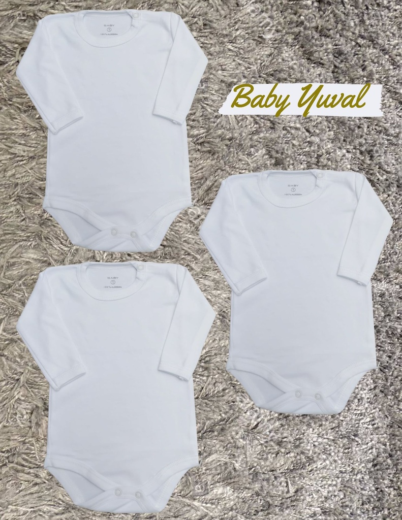 Tripack de Bodies Manga Larga | Colección White