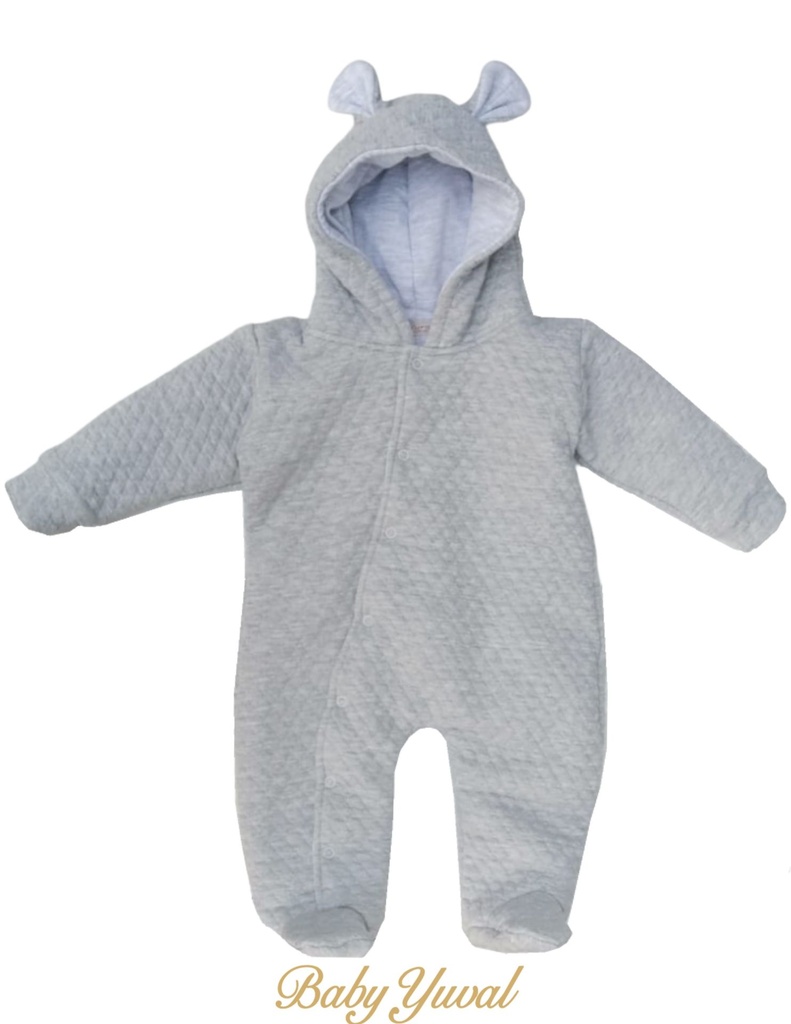 Enterizo Jacquard Acolchado | Colección Bear Plomo