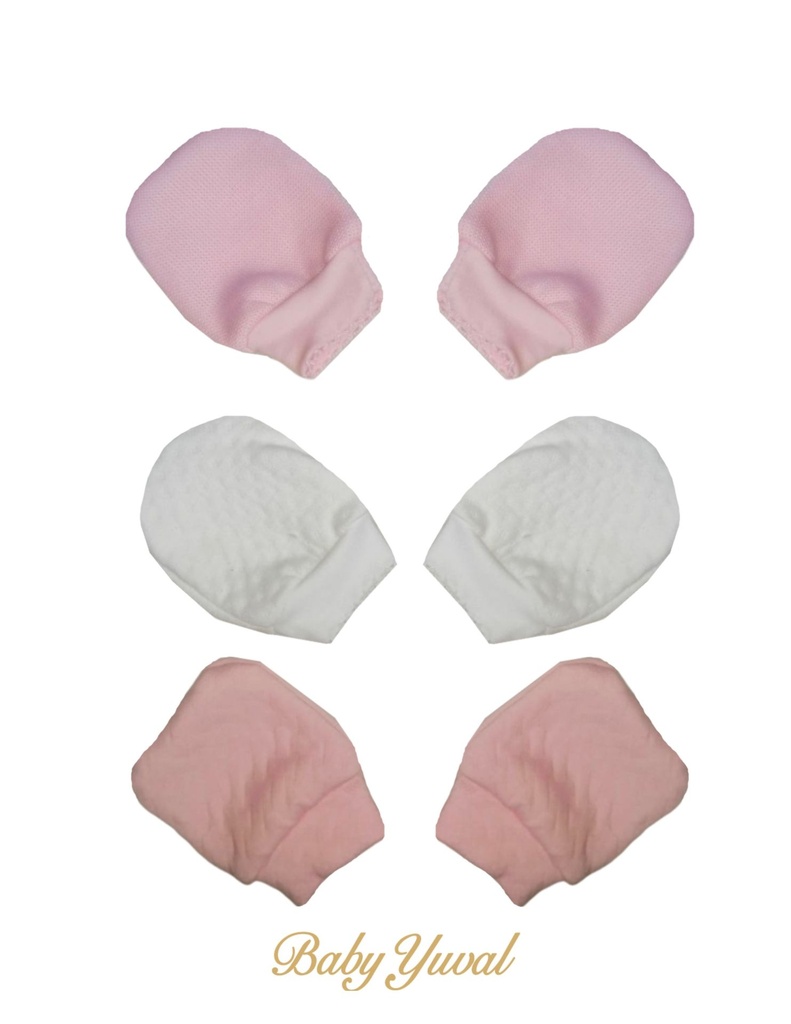 Tripack Mitones | Punto Inglés y Algodón Jacquard