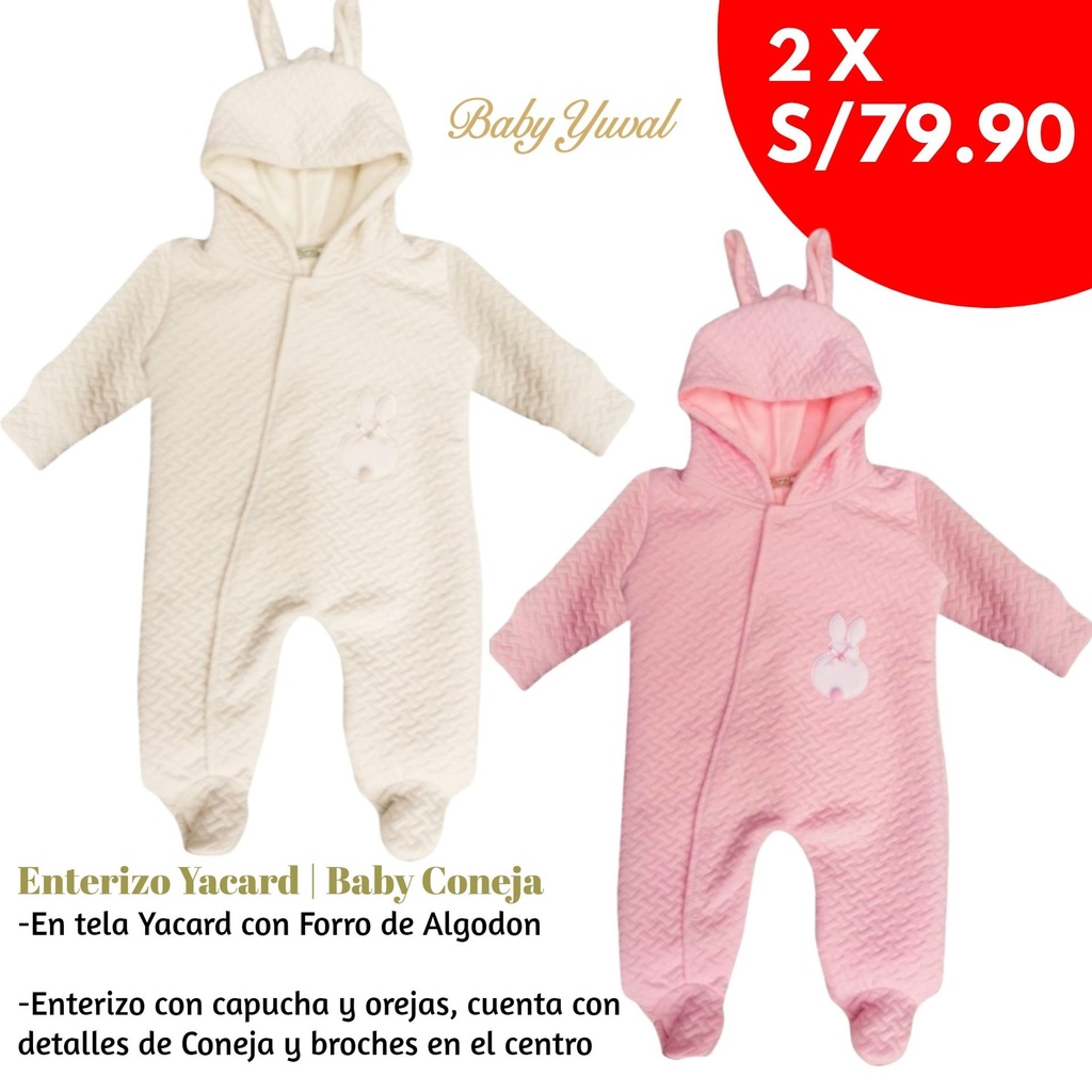 Pack Enterizos Yacard Baby Coneja