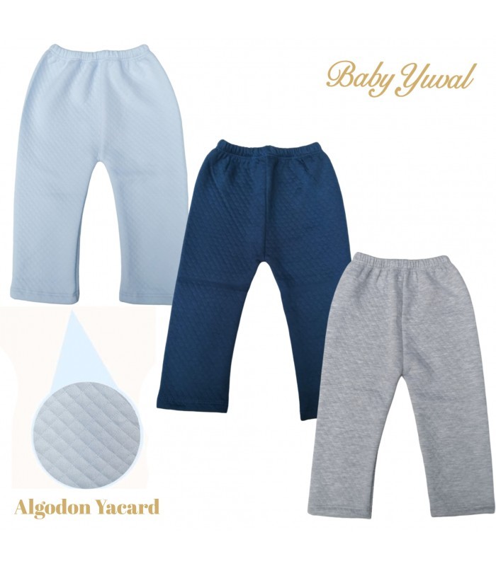 Tripack de Pantalón Jacquard y Punto Ingles
