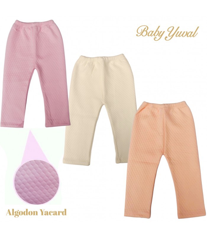 [TR097899] Tripack de Pantalón Jacquard y Punto Ingles (Mujer, 12 a 18 meses)