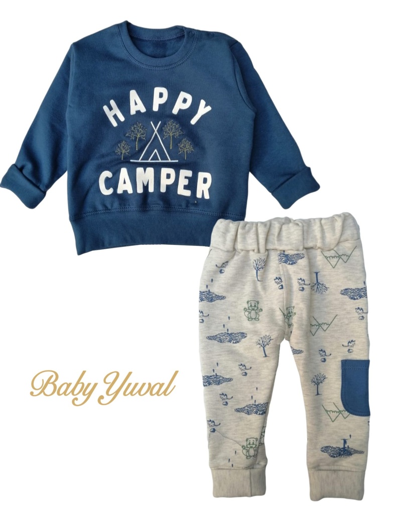 Conjunto de Franela Algodón | Happy Camper