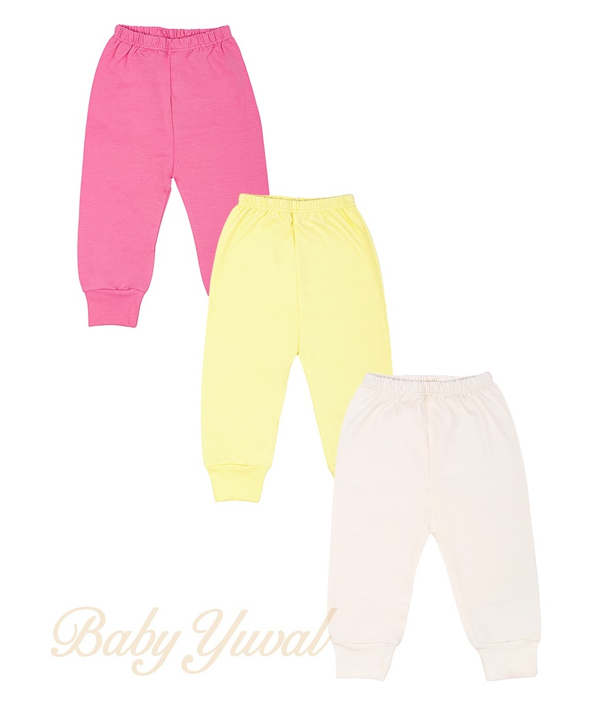 Tripack pantalón sin pie algodón pima | Colección Mia