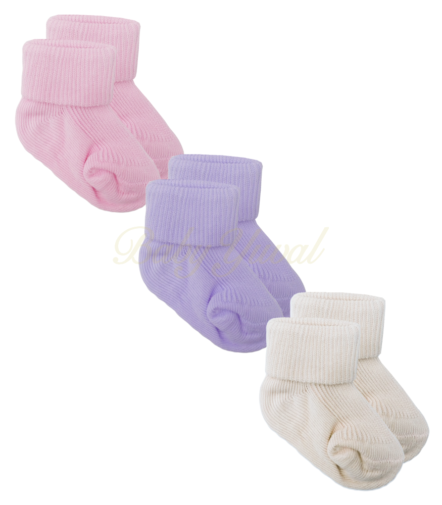 Tripack de Medias Acanaladas de Algodón | Colección Lidia