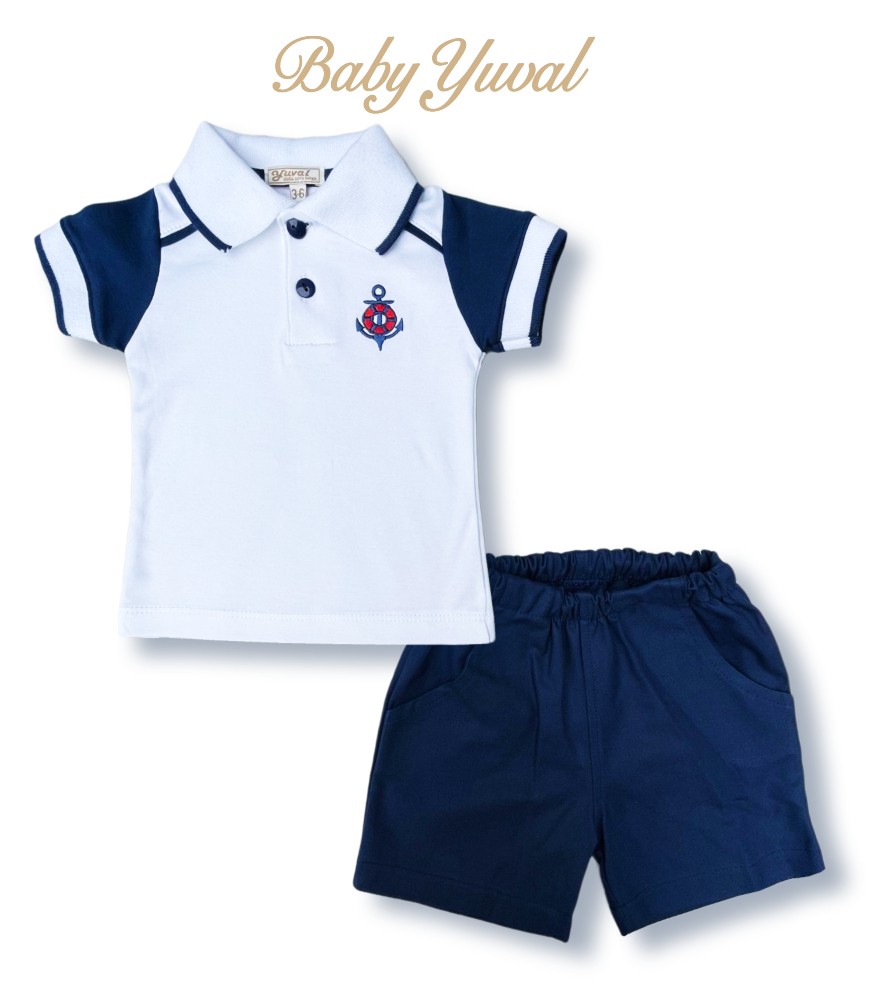Set Polo Camisero y Short | Colección Marinero Blue