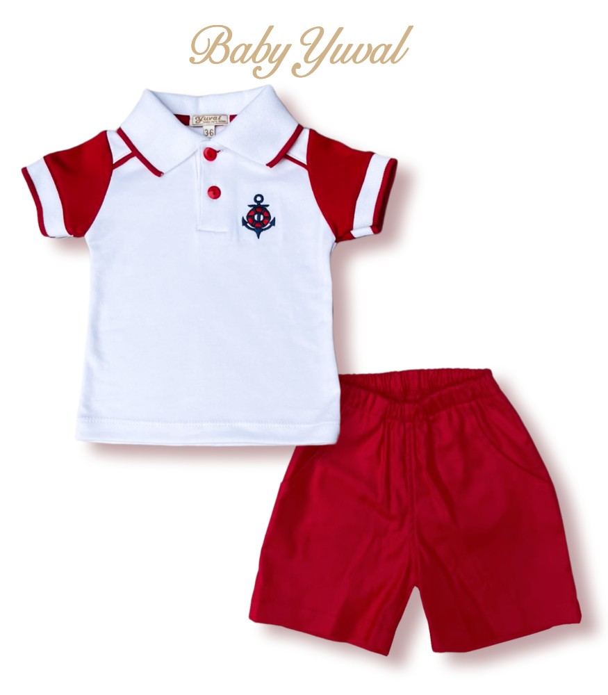 Set Polo Camisero y Short | Colección Marinero Red
