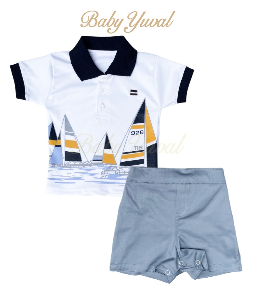 Set Polo Camisero y Short | Colección Barquitos Blue
