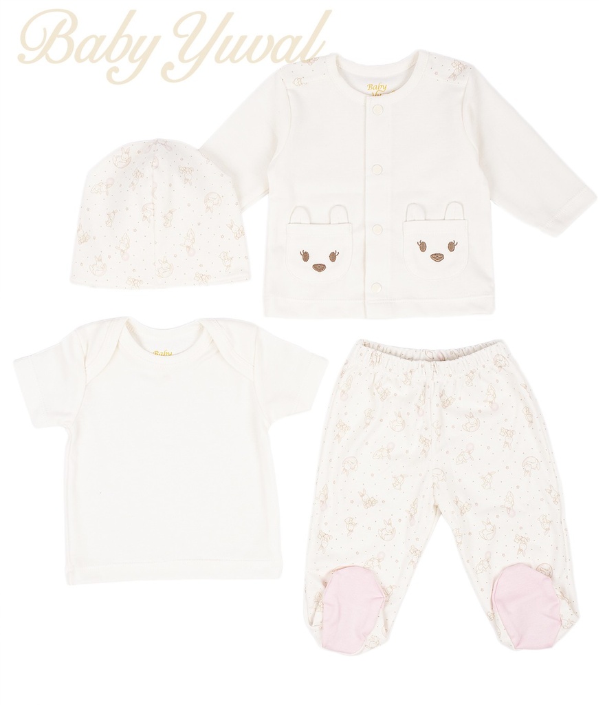 Ajuar de 4 piezas 100% Algodón Pima | Colección Bunny