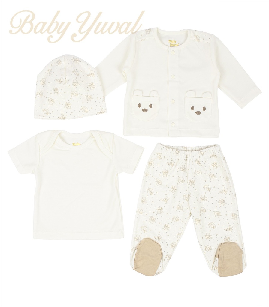 Ajuar de 4 piezas 100% Algodón Pima | Colección Teddy
