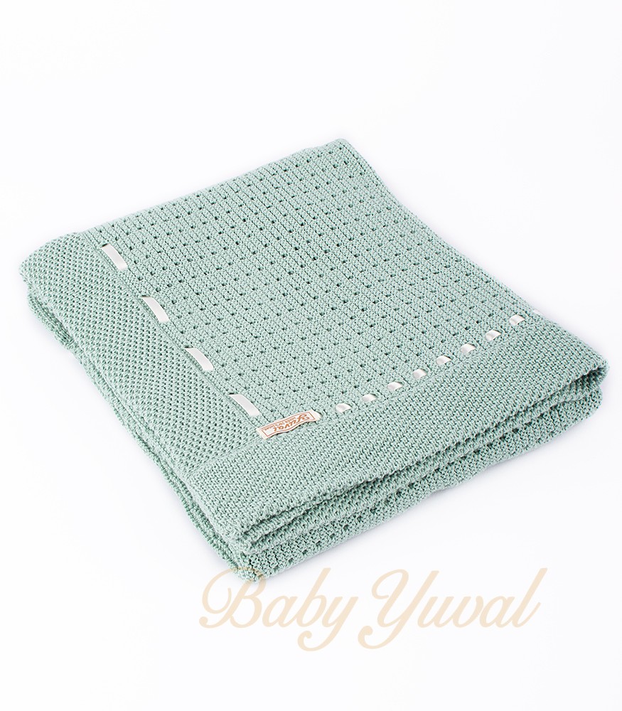[MA096762] Manta de Hilo Crochet | Verde Jade
