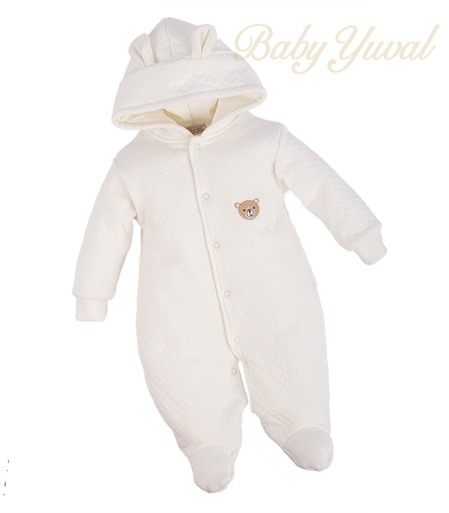 Enterizo Acolchado Jacquard con Algodón Pima | Osito Crema