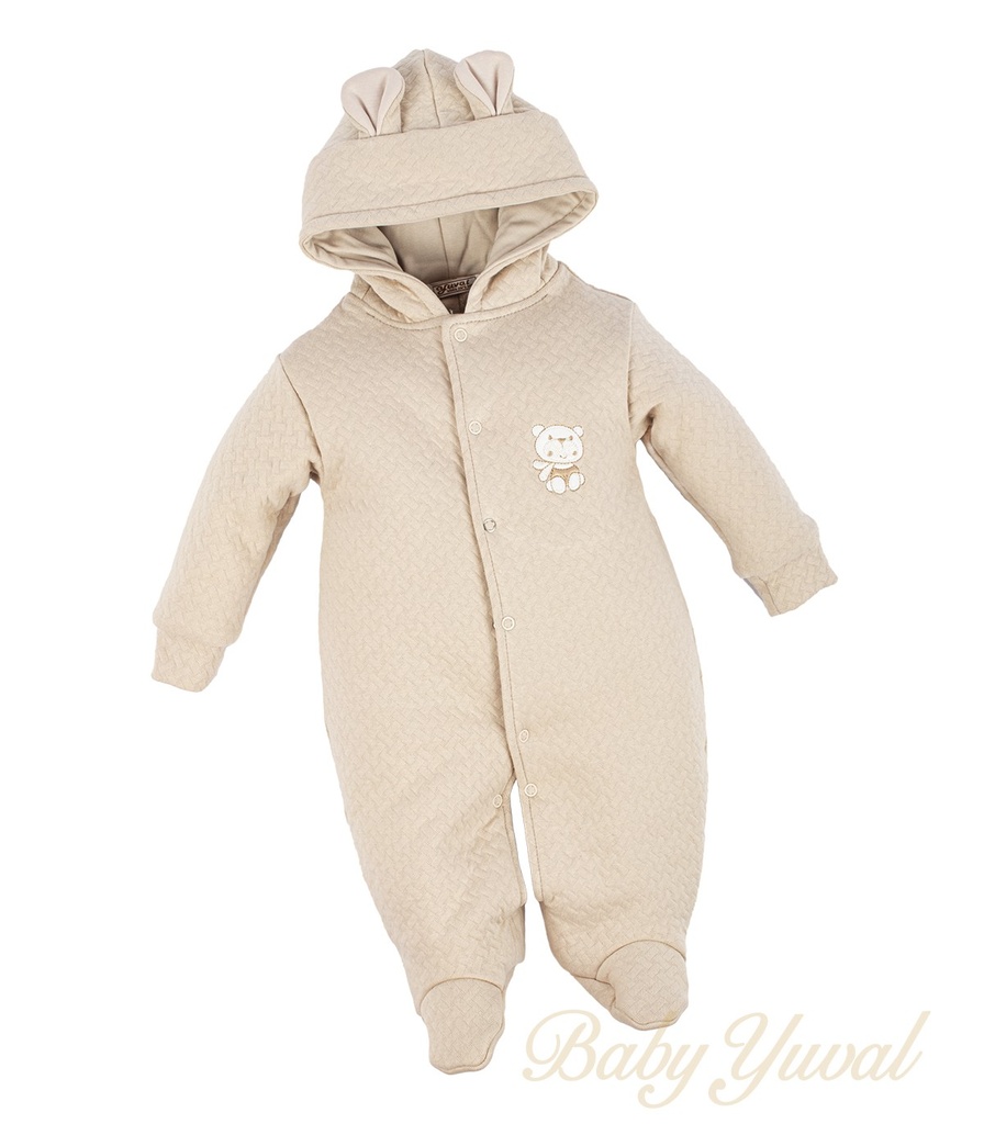 Enterizo Acolchado Jacquard con Algodón Pima | Osito Beige