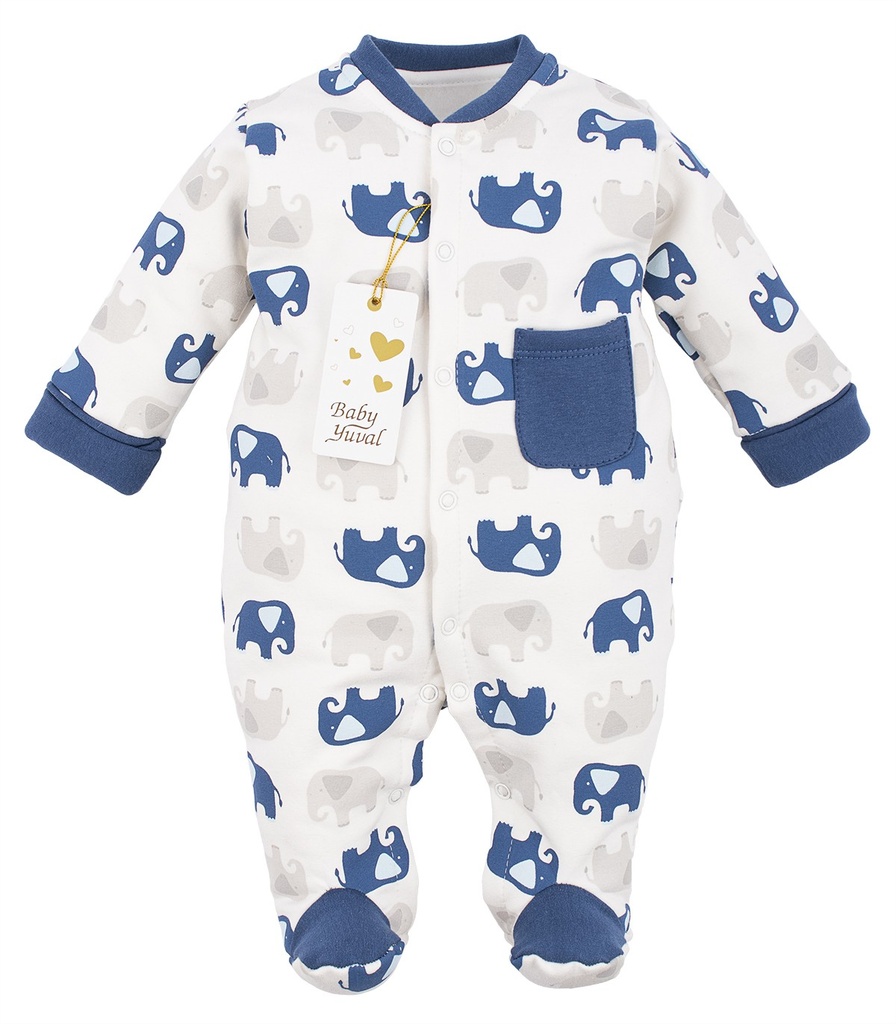 Enterizo de Franela Algodón | Elephant Blue