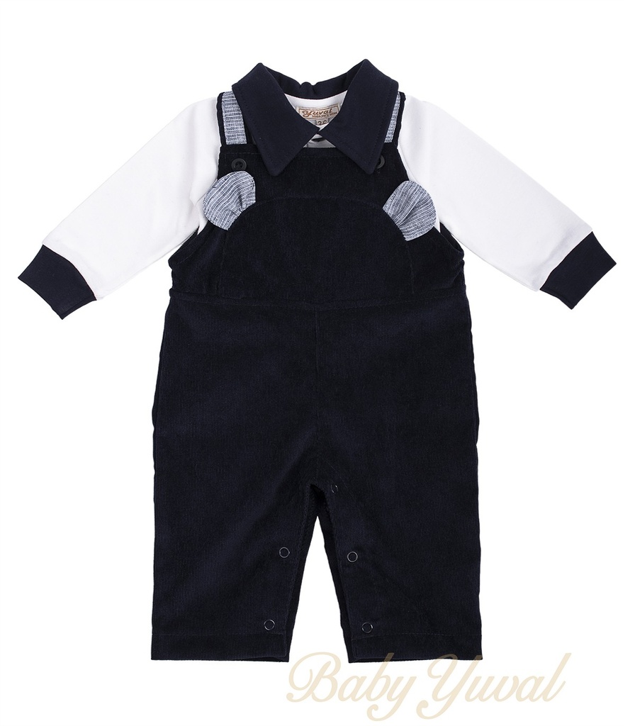 Set Overall y Polo Camisero de Algodón | Osito Azul