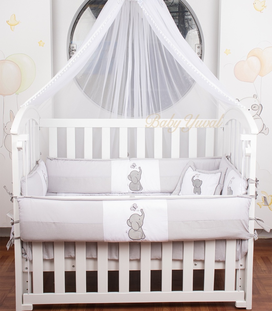 Set de Cuna Elefante Gris | Premium Pique