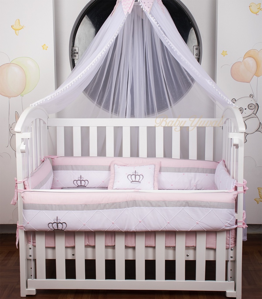 Set de Cuna Corona Rococo | Premium Pique