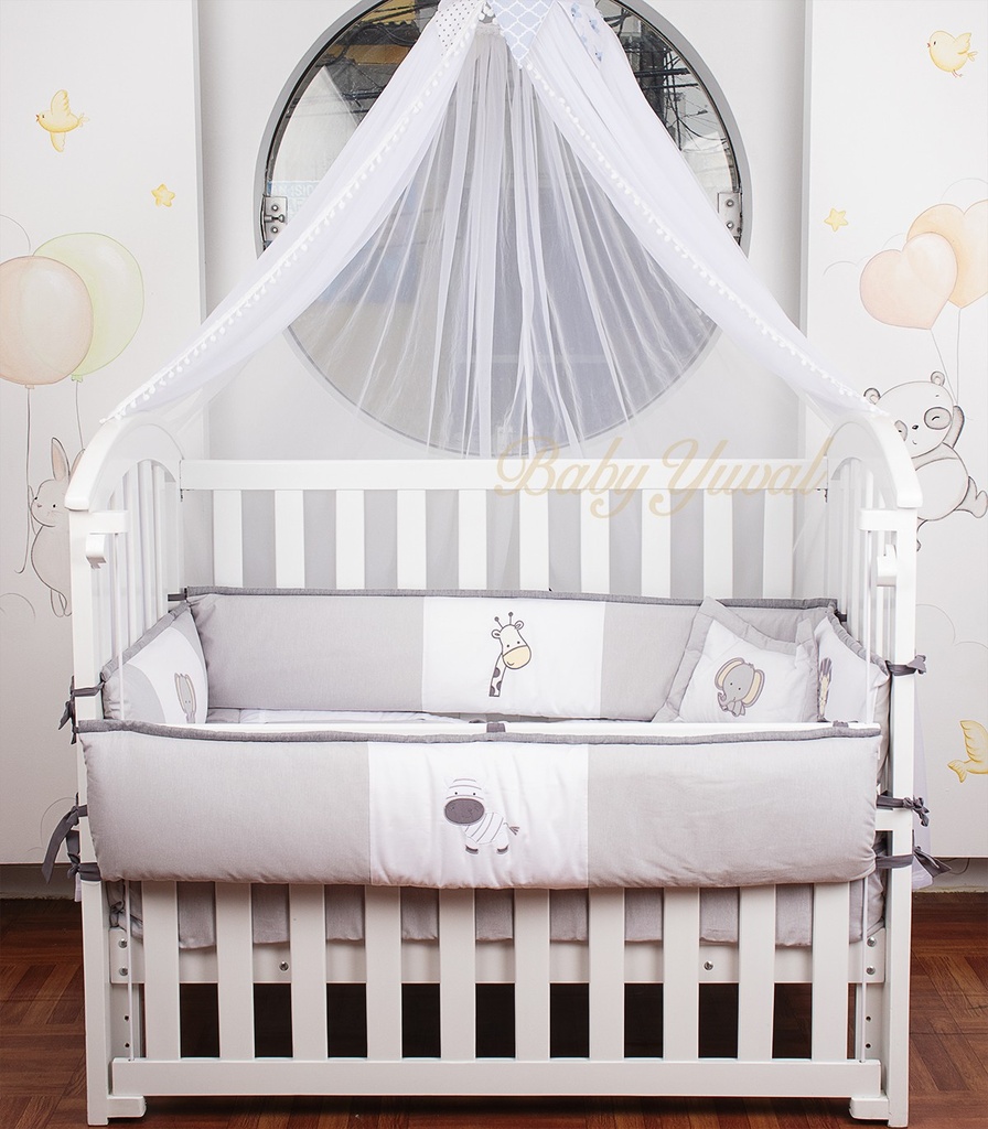 Set de Cuna Safari Gris | Premium Pique