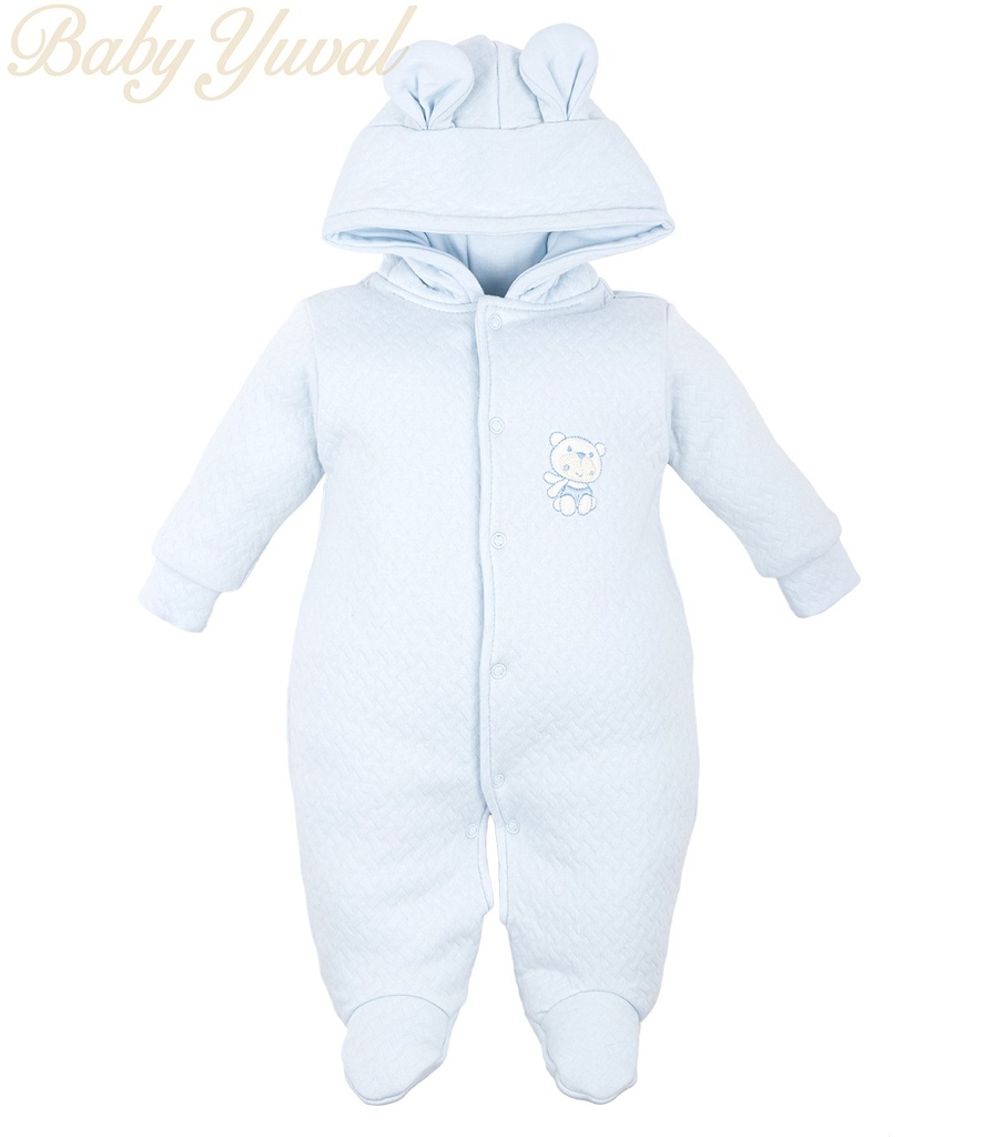 Enterizo Acolchado Jacquard con Algodón Pima | Bear Celeste