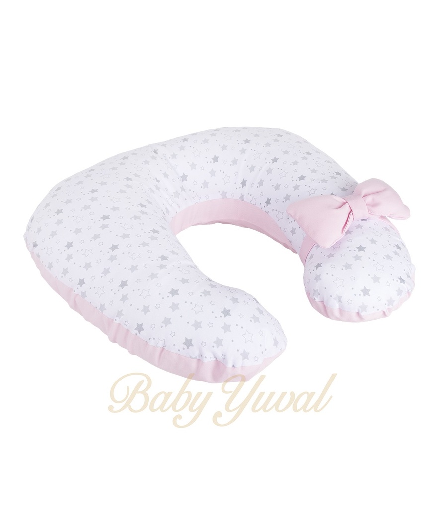 Almohada de Lactancia y Estimulación 5 en 1 | Rosado Estrellas