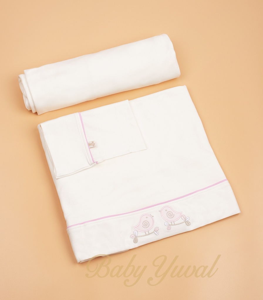 Juego de Sábana Algodón Pima Cama Cuna | Búho Cream