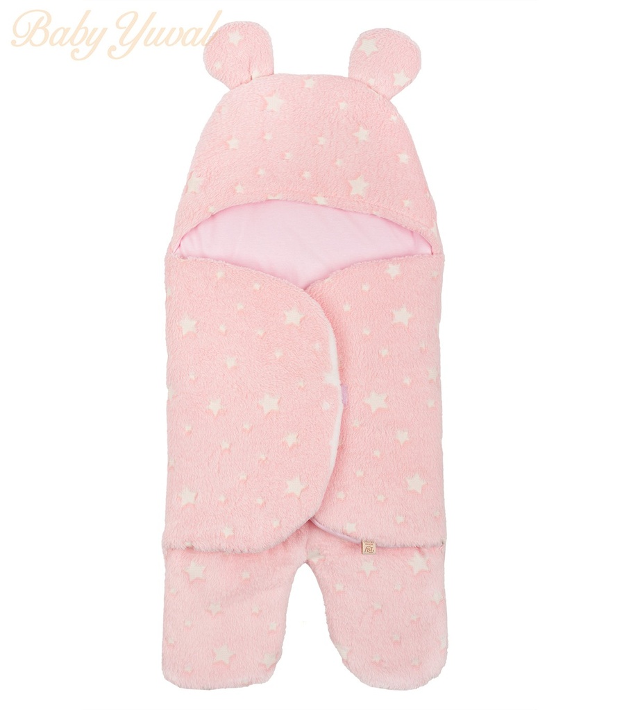 Swaddle Baby Rosado | Saco de dormir Plush Stars
