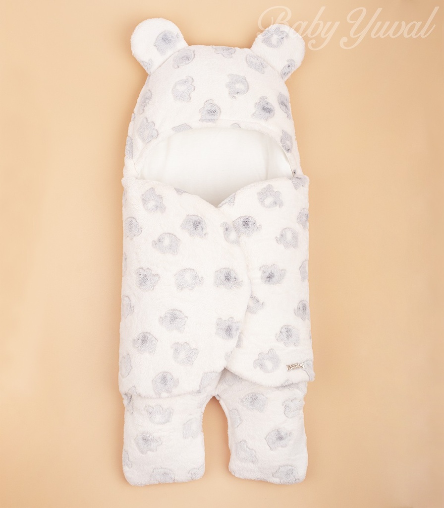 Swaddle Baby Crema | Saco de dormir Plush Elefants