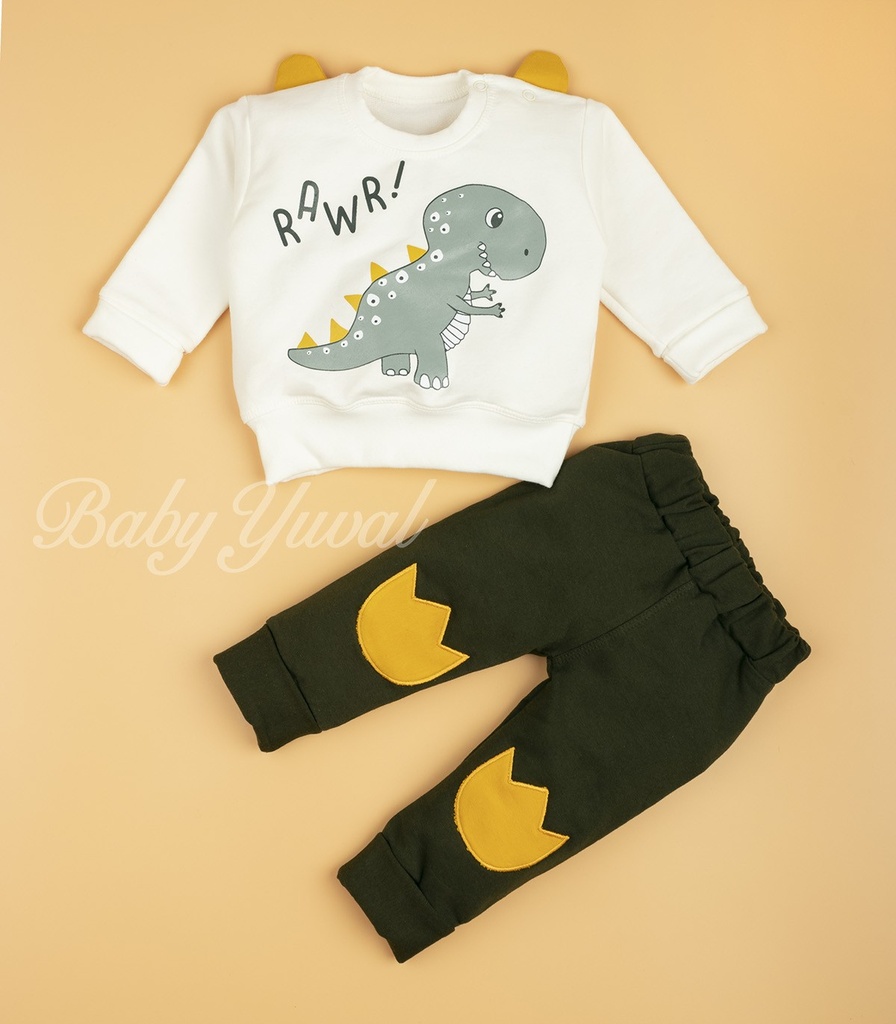 Conjunto de Fresh Terry Algodón | Dino Rawr
