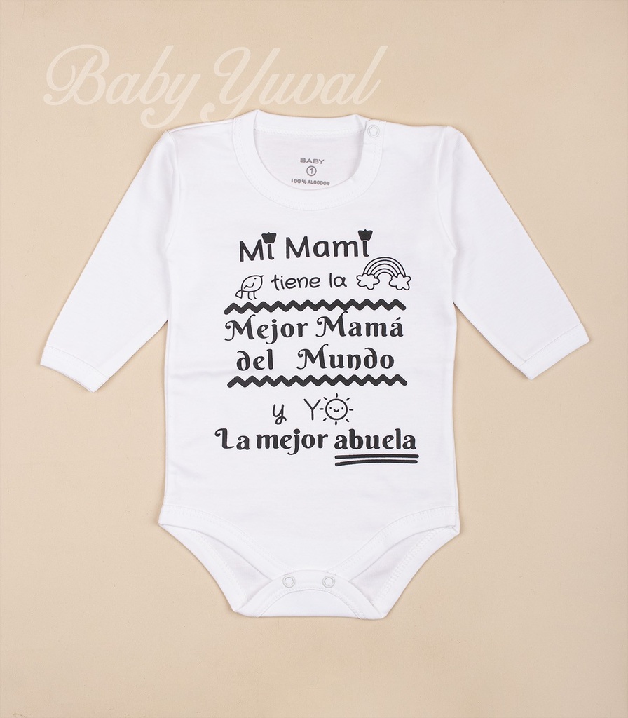 Bodie Manga Larga Frase | Mi mami tiene la mejor mamá