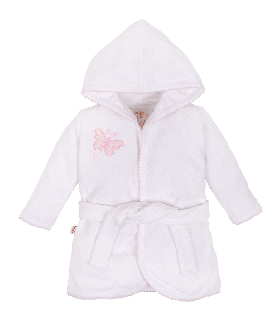 Salida de Baño 100% Algodón Premium | Mariposas Pink