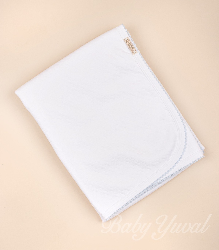Manta Jacquard Algodón | White Sky