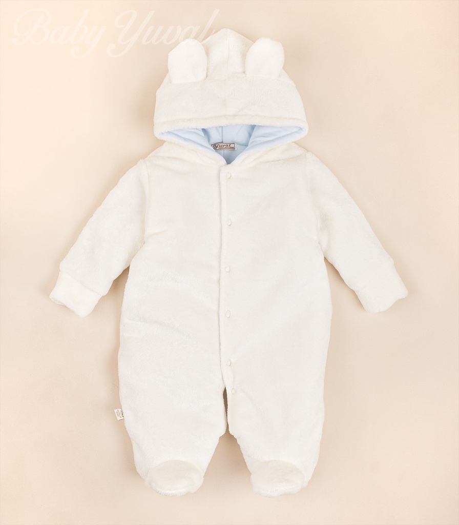 Enterizo Acolchado Plush | Osito Crema - Celeste