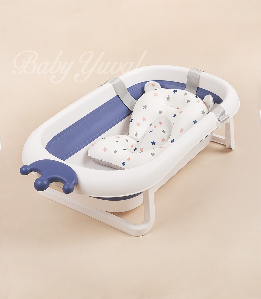 Bañera Tina de Baño para Bebé Plegable | Azul Corona