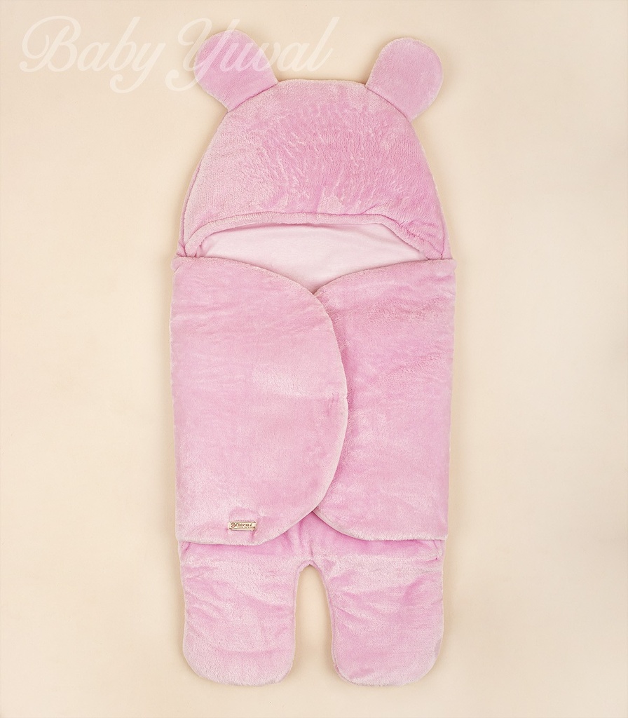 Swaddle Baby Rosado | Saco de dormir de Piel de conejo