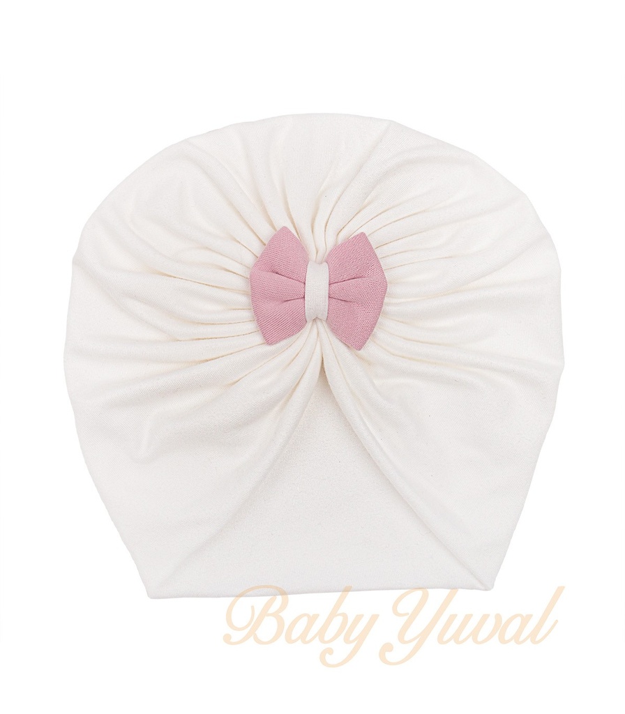 Turbante de Algodón Recién Nacida | Crema