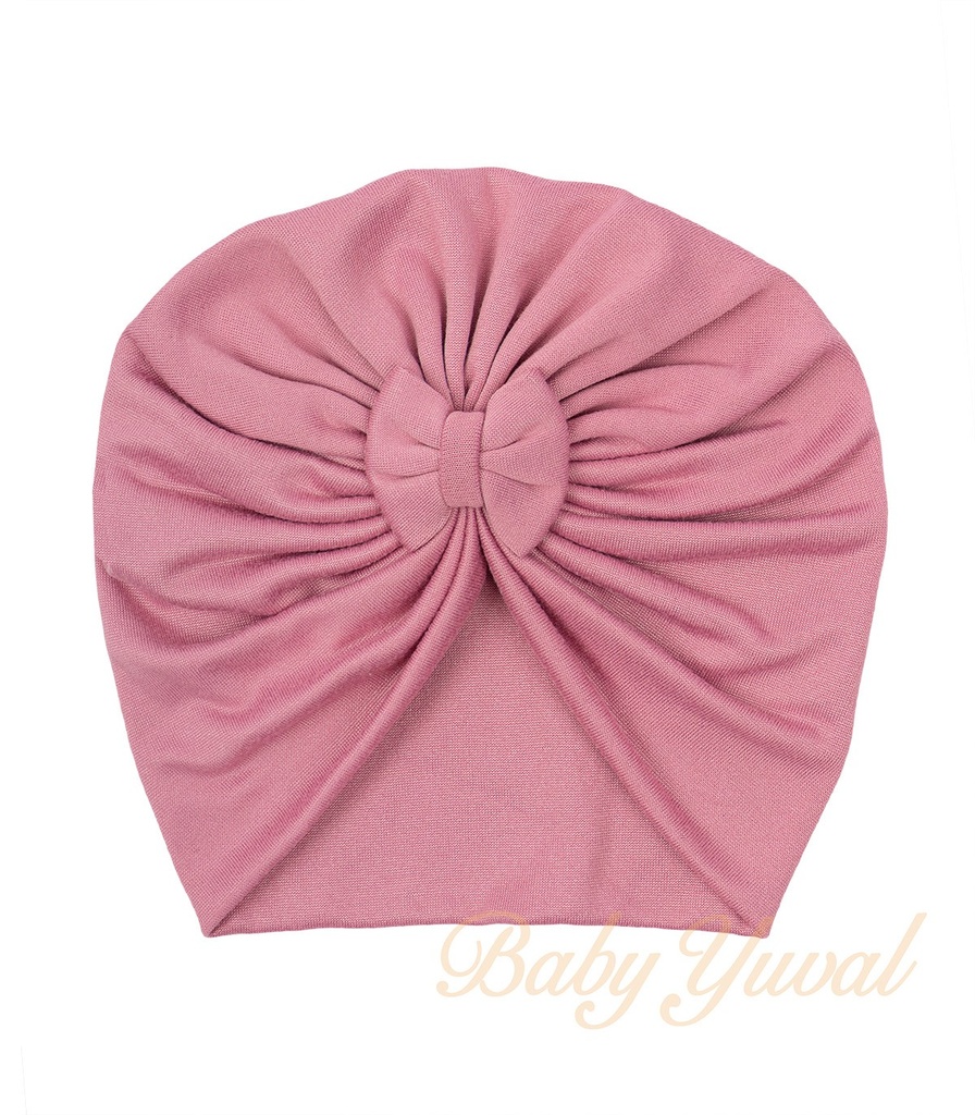Turbante de Algodón Recién Nacida | Palo Rosa