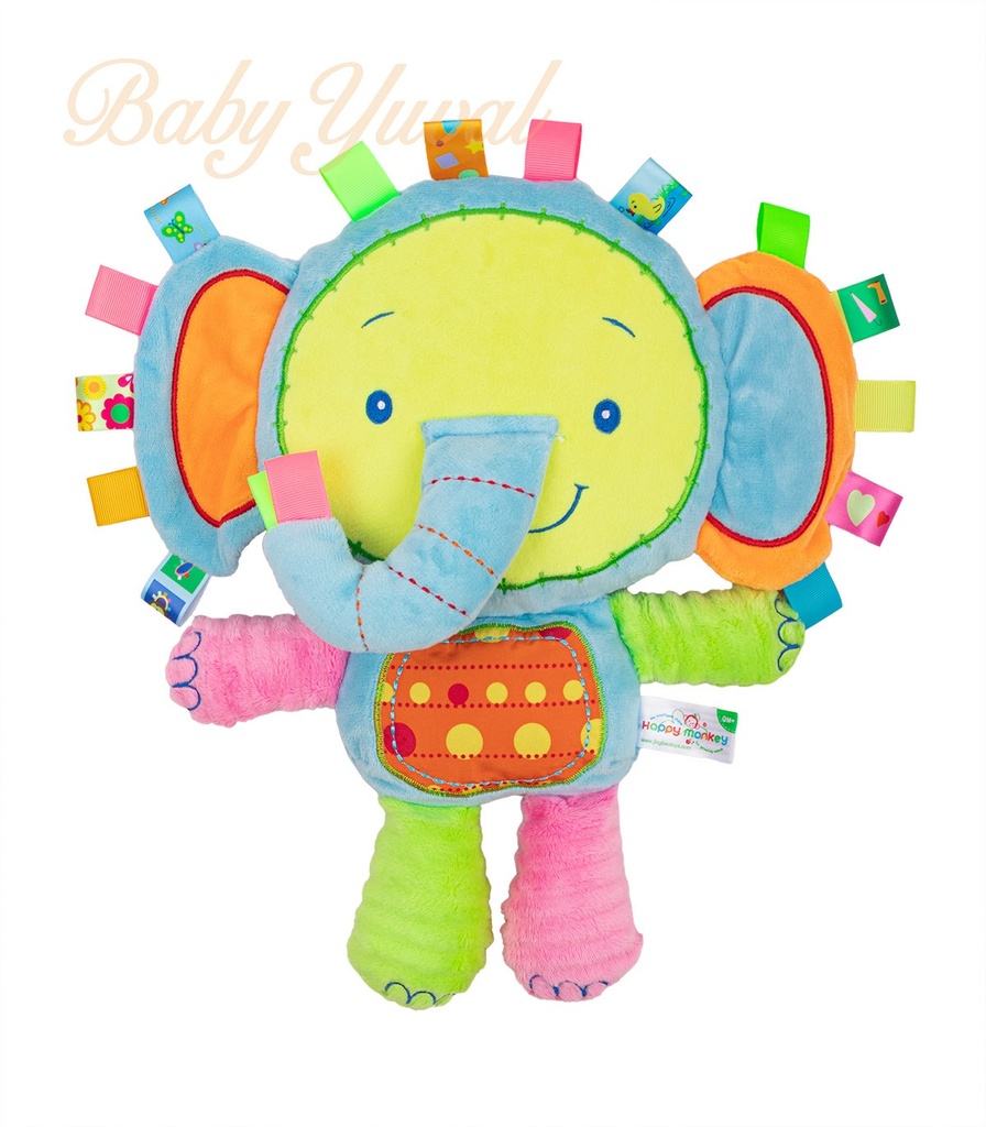 [PE01009621] Peluche Elefante Celeste | Estimulación Temprana Bebes