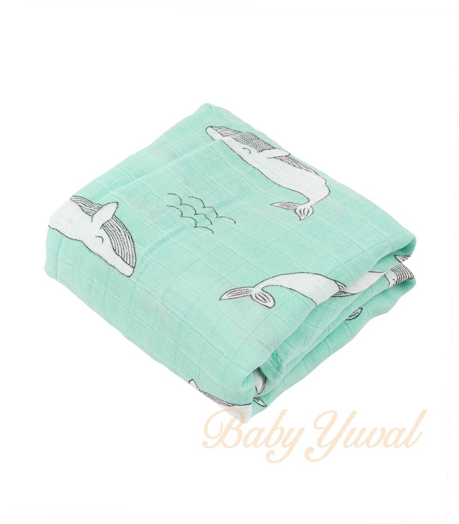 Manta Muselina Premium | Ballena Verde