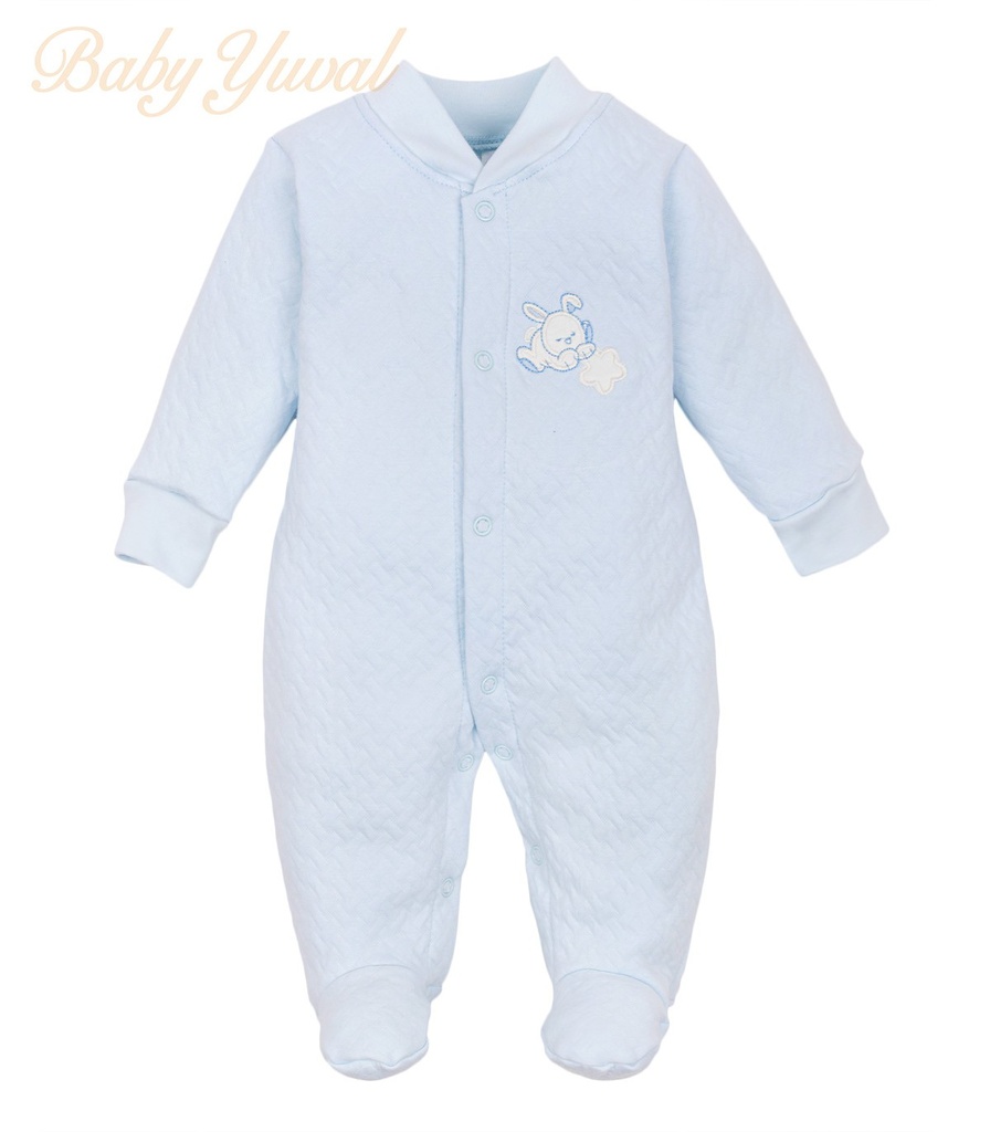 Enterizo Jacquard Algodón | Conejo Celeste