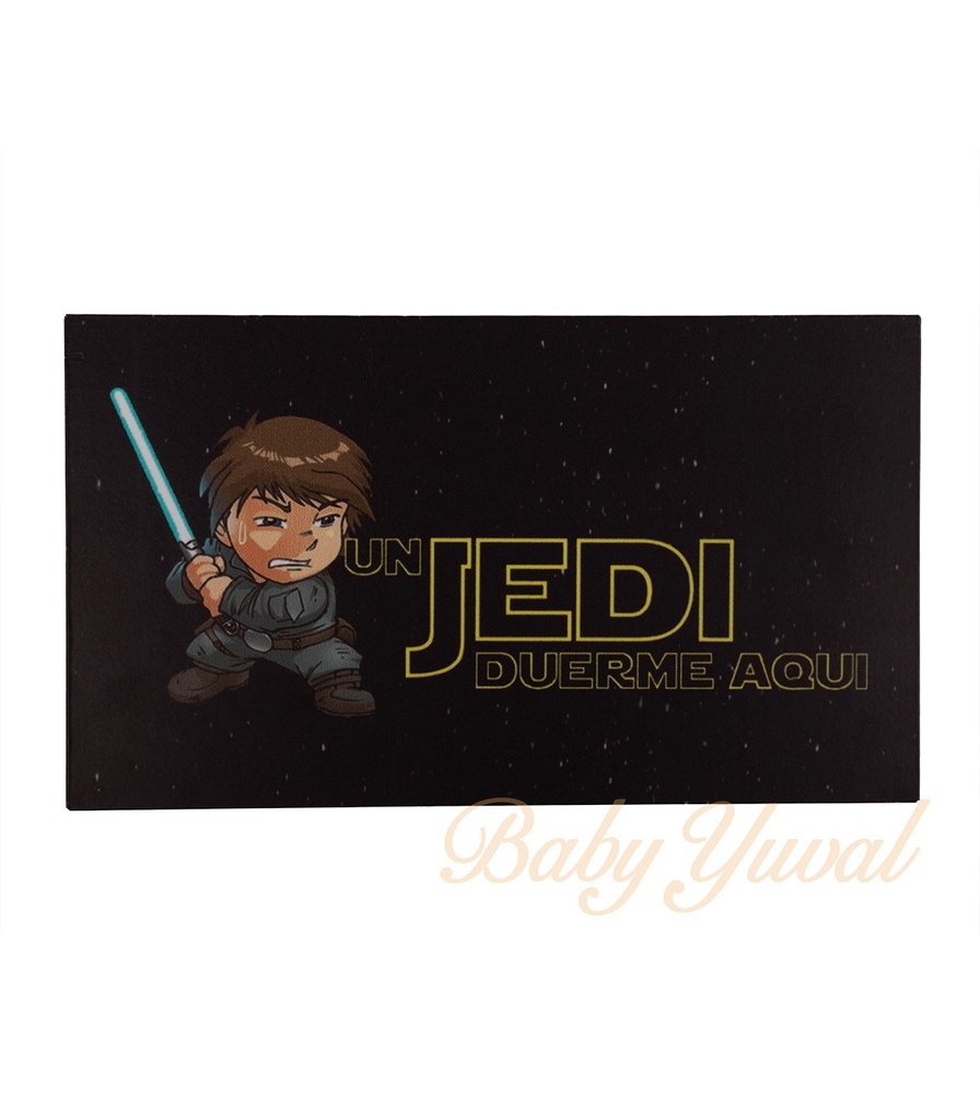 Cuadrito Star Wars | Un Jedi duerme aqui