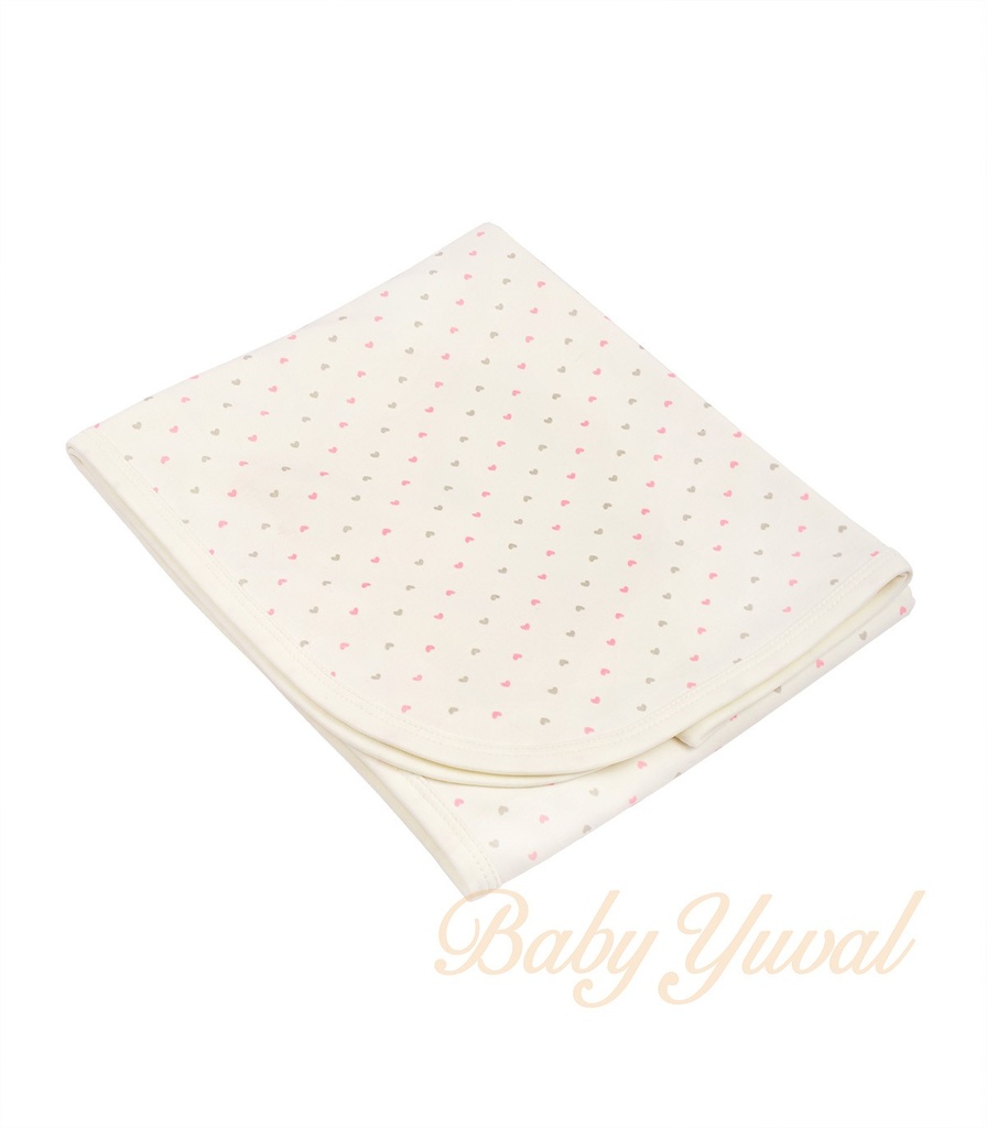 Manta Pima Doble Algodón | Corazones Cream