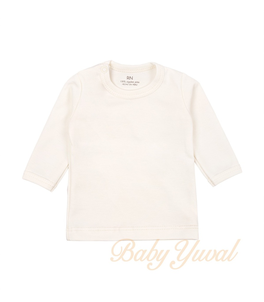 Polo Prematuro de Algodón Pima | Crema