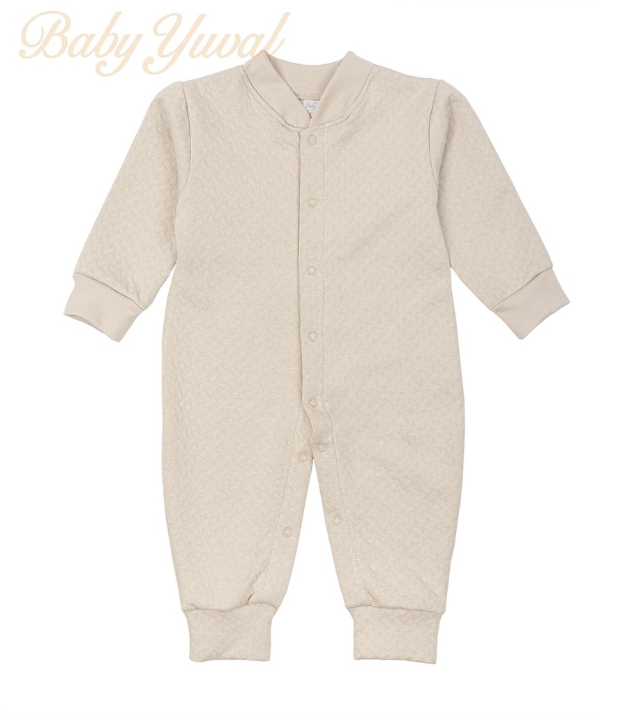 Enterizo Jacquard Algodón sin pie | Beige