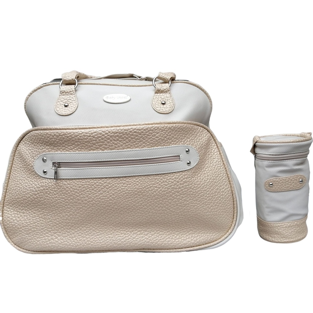 Bolso Pañalero Golden + Porta biberón