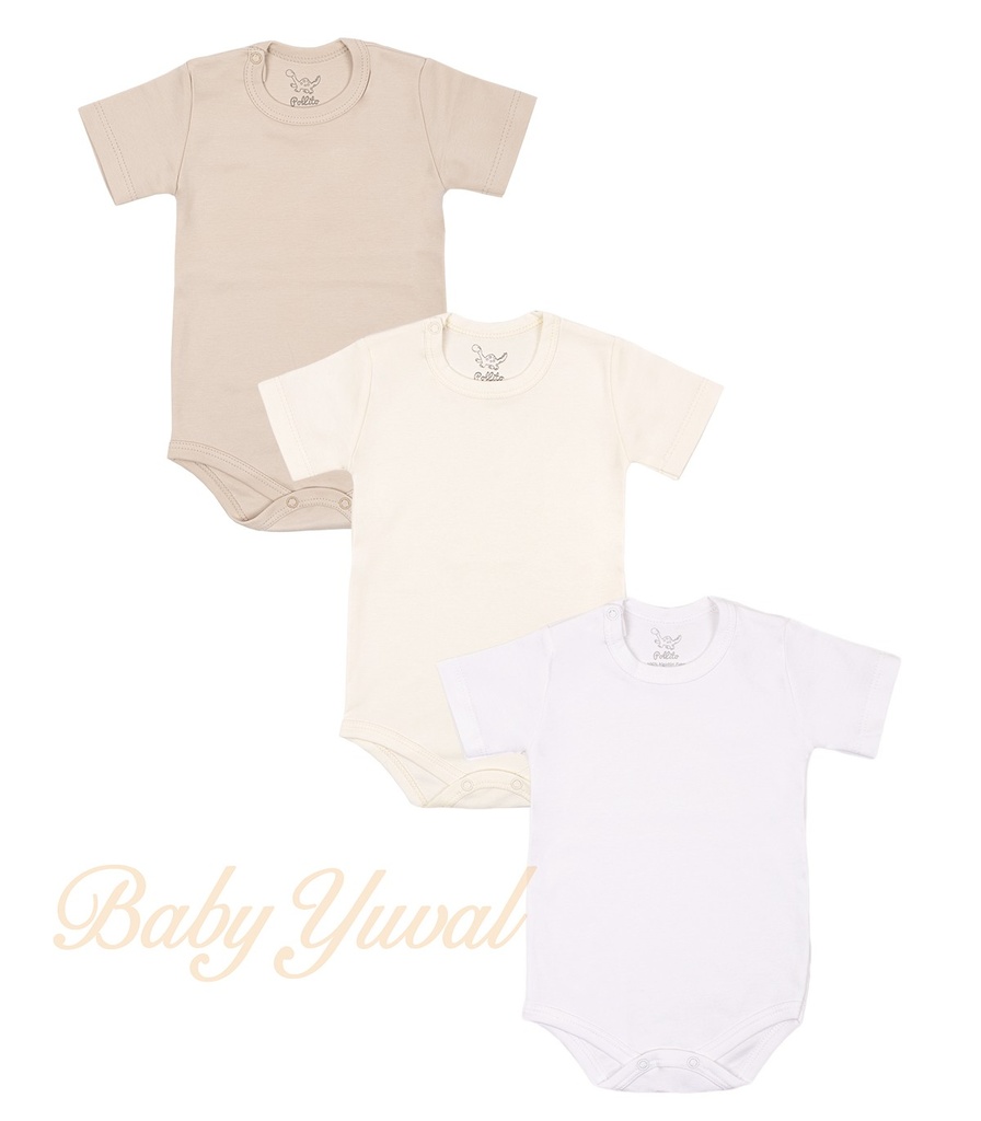 Tripack Bodie Manga Corta algodón pima | Colección Teddy