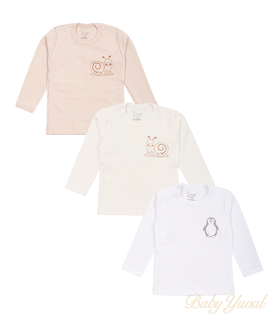 Tripack Polo Manga Larga algodón pima | Colección Teddy