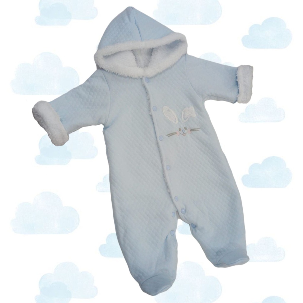 Enterizo Con Capucha Jacquard con Forro de Peluche