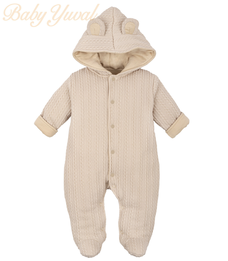 Enterizo Acolchado | Trenzado Beige
